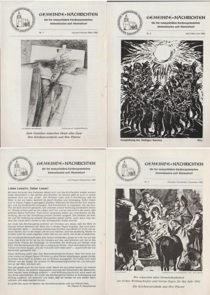 Gemeinde-Nachrichten für die evangelischen Kirchengemeinden Immenhausen und Mariendorf. 1990, Nr. 1 - 4.