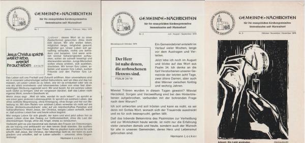 Gemeinde-Nachrichten für die evangelischen Kirchengemeinden Immenhausen und Mariendorf. 1979, Nr. 1 - 3.