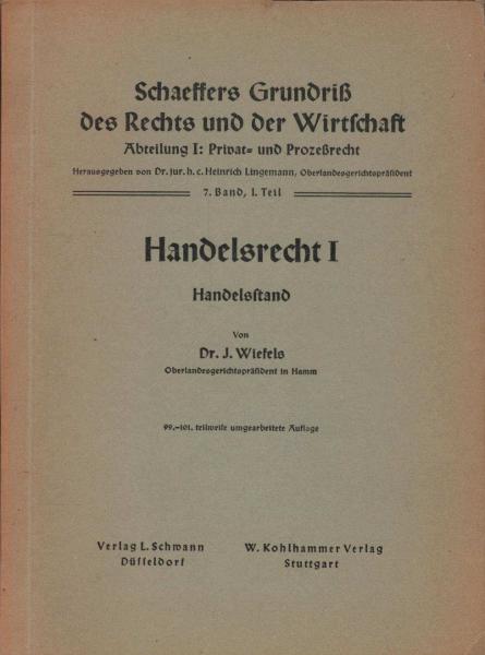 Handelsrecht 1. Handelsstand