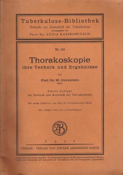 Thorakoskopie, ihre Technik und Ergebnisse.