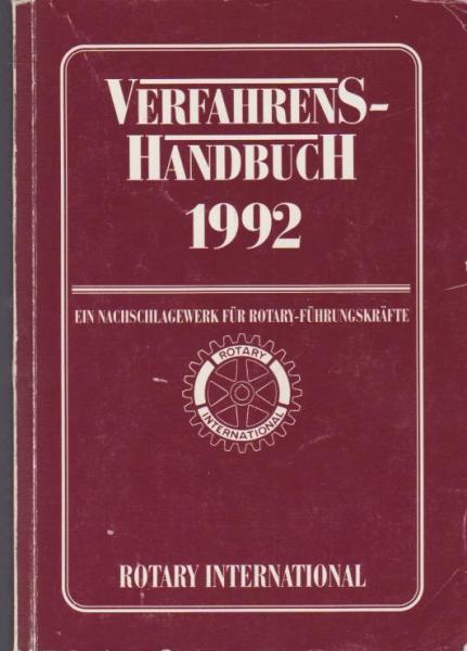 Verfahrenshandbuch 1992. Verfahrenshandbuch mit zusätzlichen Informationen.