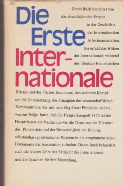 Die Erste Internationale; Teil: Teil 2, 1870-1876.