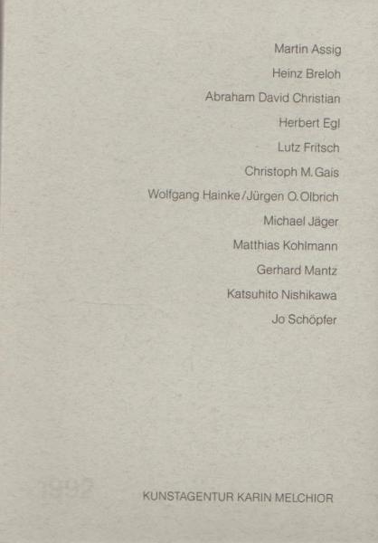 Ausstellungsprojekt der Kunstagentur Karin Melchior 1992.