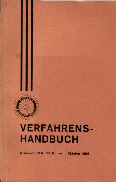 Verfahrens-Handbuch. Mit zusätzlichen Informationen. Druckschrift Nr. 35-G. Oktober 1968.