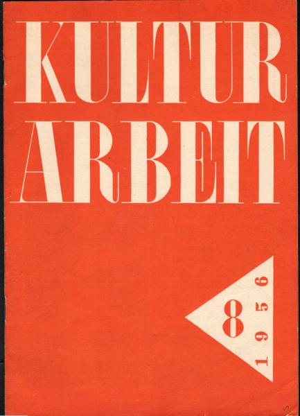Kulturarbeit. Heft 8, 1956.