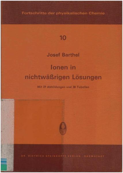 Ionen in nichtwässrigen Lösungen.