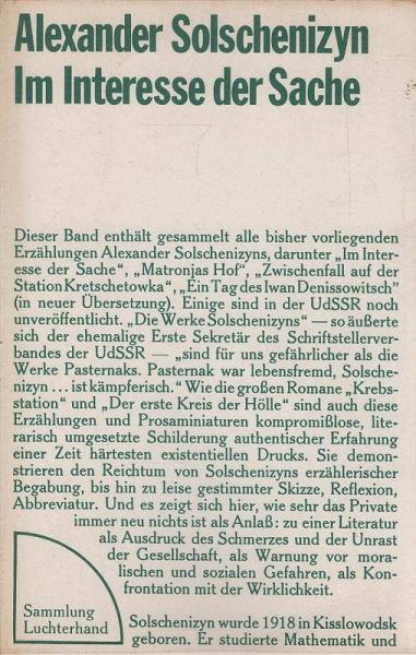 Im Interesse der Sache : Erzählungen.