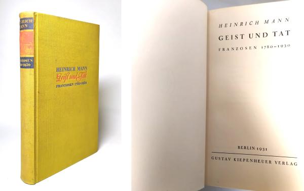 Geist und Tat. Franzosen 1780-1930