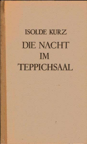 Die Nacht im Teppichsaal : Erlebnisse e. Wanderers.