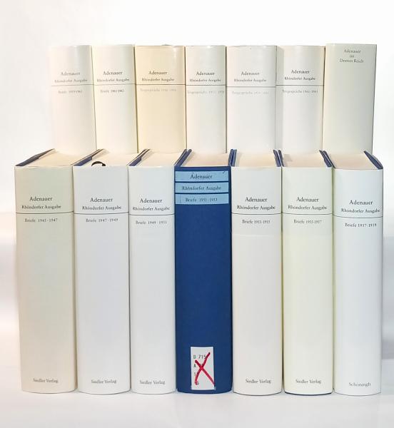 Adenauer Rhöndorfer Ausgabe. 14 Bände. Adenauer Briefe (1945-1963) / Adenauer Teegespräche (1950-1963) / Adenauer im Dritten Reich