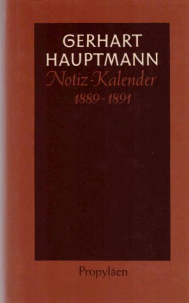 [Notiz-Kalender achtzehnhundertneunundachtzig bis achtzehnhunderteinundneunzig] ; Notiz-Kalender 1889 bis 1891.