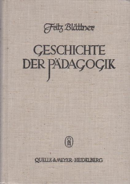Geschichte der Pädagogik.