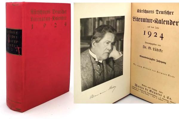 Kürschners Deutscher Literatur-Kalender auf das Jahr 1924. 31. Jahrgang