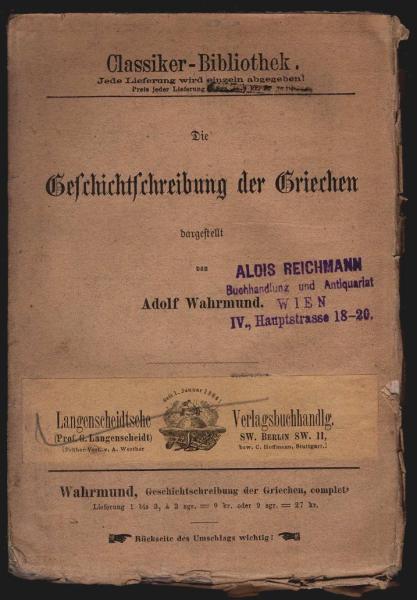 Geschichtsschreibung der Griechen.