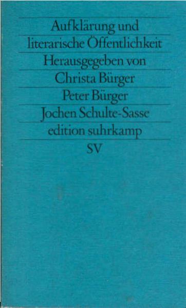 Aufklärung und literarische Öffentlichkeit.