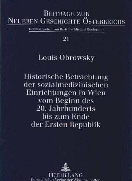 Historische Betrachtung der sozialmedizinischen Einrichtungen in Wien vom Beginn des 20. Jahrhunderts bis zum Ende der ersten Republik.