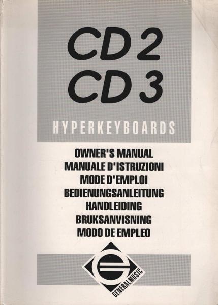 CD2 / CD3 Hyperkeyboards. Owner's Manual - Manuale d'Istruzioni - Mode d'Emploi - Bedienungsanleitung - Handleiding - Bruksanvisning - Modo de Empleo
