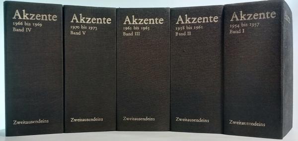 Akzente. Zeitschrift für Dichtung. 5 Bände.