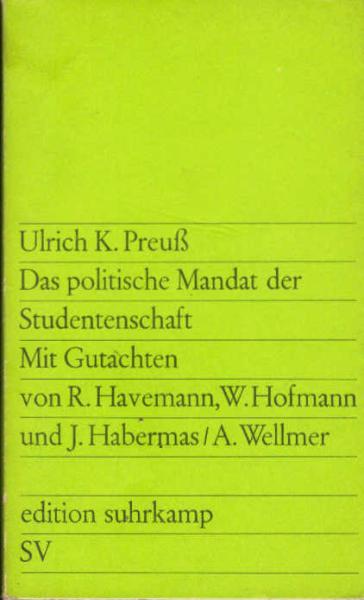 Das politische Mandat der Studentenschaft.