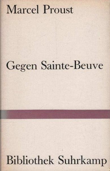 Gegen Sainte-Beuve.
