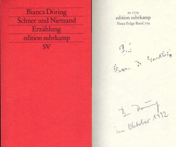 Schnee und Niemand : Erzählung.