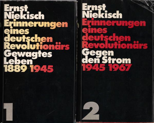 Erinnerungen eines deutschen Revolutionärs. 2 Bände.
