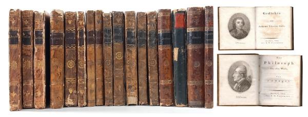 Etui-Bibliothek der deutschen Classiker. 16 Bde. Konvolut.