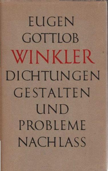 Dichtungen, Gestalten und Probleme.