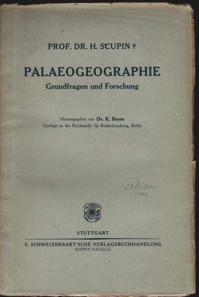 Palaeogeographie. Grundfragen u. Forschung