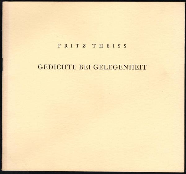 Gedichte bei Gelegenheit.