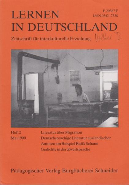 Lernen in Deutschland. Zeitschrift für interkulturelle Erziehung; Heft 2, Mai 1990.