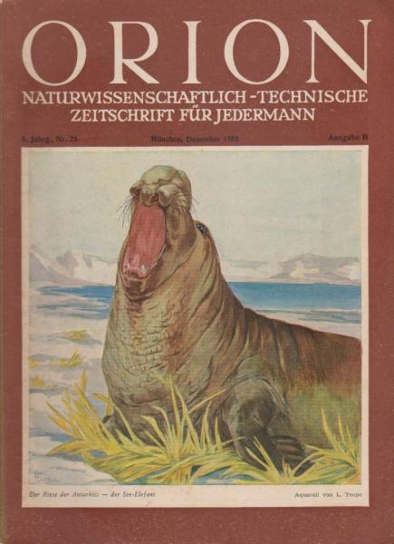 Orion. Illustrierte naturwissenschaftlich-technische Zeitschrift für Jedermann; 5. Jg. Dez. 1950, Heft 24