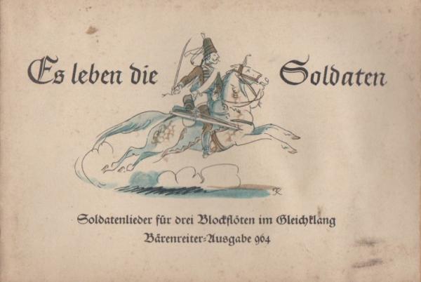 Es leben die Soldaten : Kantate f. 3 - 4stgn Chor, Einzel-St., Streicher u. Bläser.