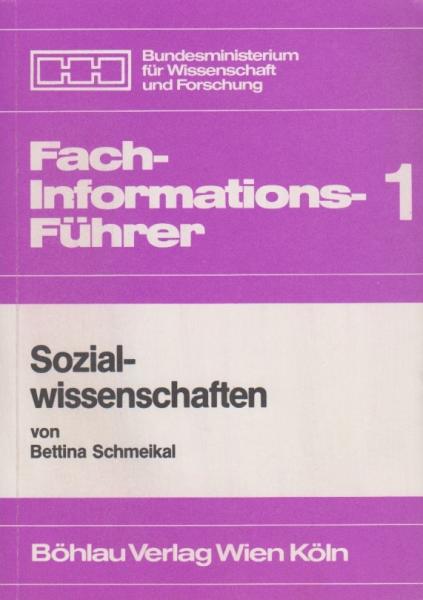 Fachinformationsführer; Teil: 1., Sozialwissenschaften.