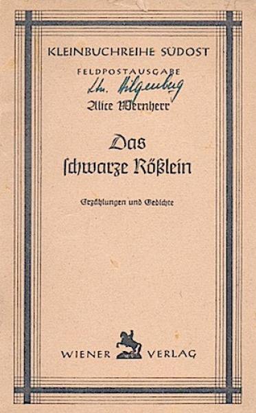 Das schwarze Rößlein : Erzählgn u. Gedichte.