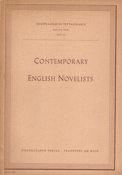 Contemporary English Novelists.