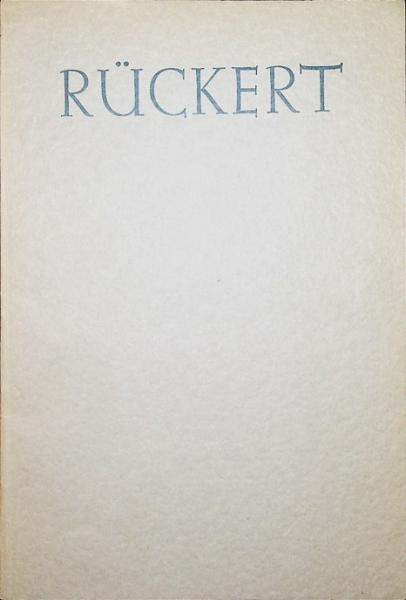 Rückert (= Deutsche Gedichte; Heft 21).