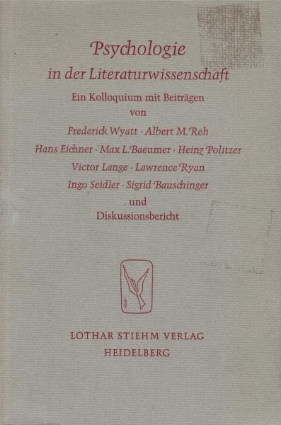 Psychologie in der Literaturwissenschaft.