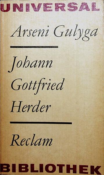 Johann Gottfried Herder : e. Einf. in seine Philosophie ; [aus d. Russ.].