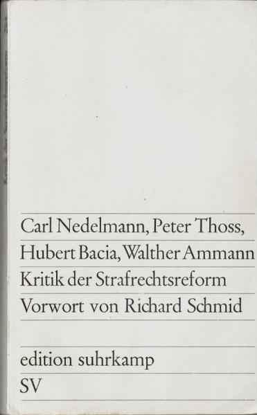 Kritik der Strafrechtsreform.