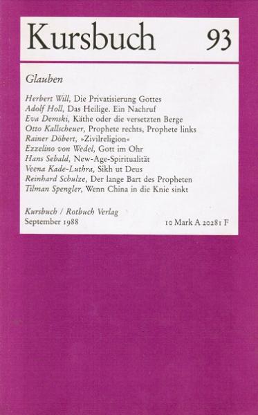 Kursbuch 93: Glauben