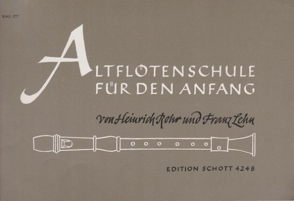 Altflötenschule für den Anfang