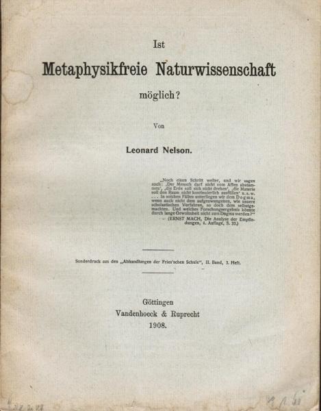 Ist metaphysikfreie Naturwissenschaft möglich?