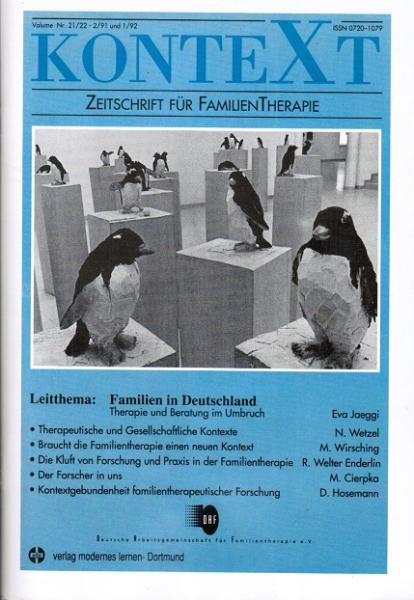 Kontext: Zeitschrift für Familientherapie; Heft Nr. 21/22-2/91 und 1/92.