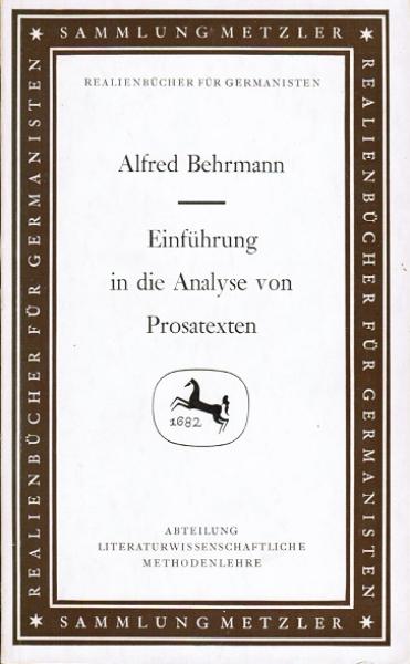 Einführung in die Analyse von Prosatexten.