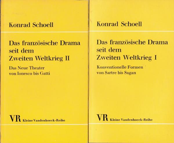 Das französische Drama seit dem Zweiten Weltkrieg; Bd. 1: Konventionelle Formen von Sartre bis Sagen; Bd. 2: Das Neue Theater von Ionesco bis Gatti.