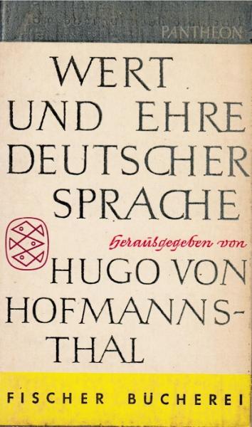Wert und Ehre deutscher Sprache.
