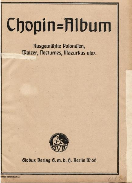 Chopin-Album Ausgewählte Polonäsen, Walzer Nocturnes Mazurkas usw.