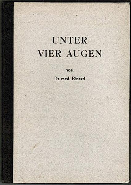 Unter vier Augen. Die hohe Schule der Gattenliebe. Mit Bildern und Tafeln