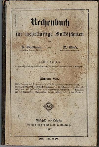 Rechenbuch für ländliche Volksschulen; siebentes Heft